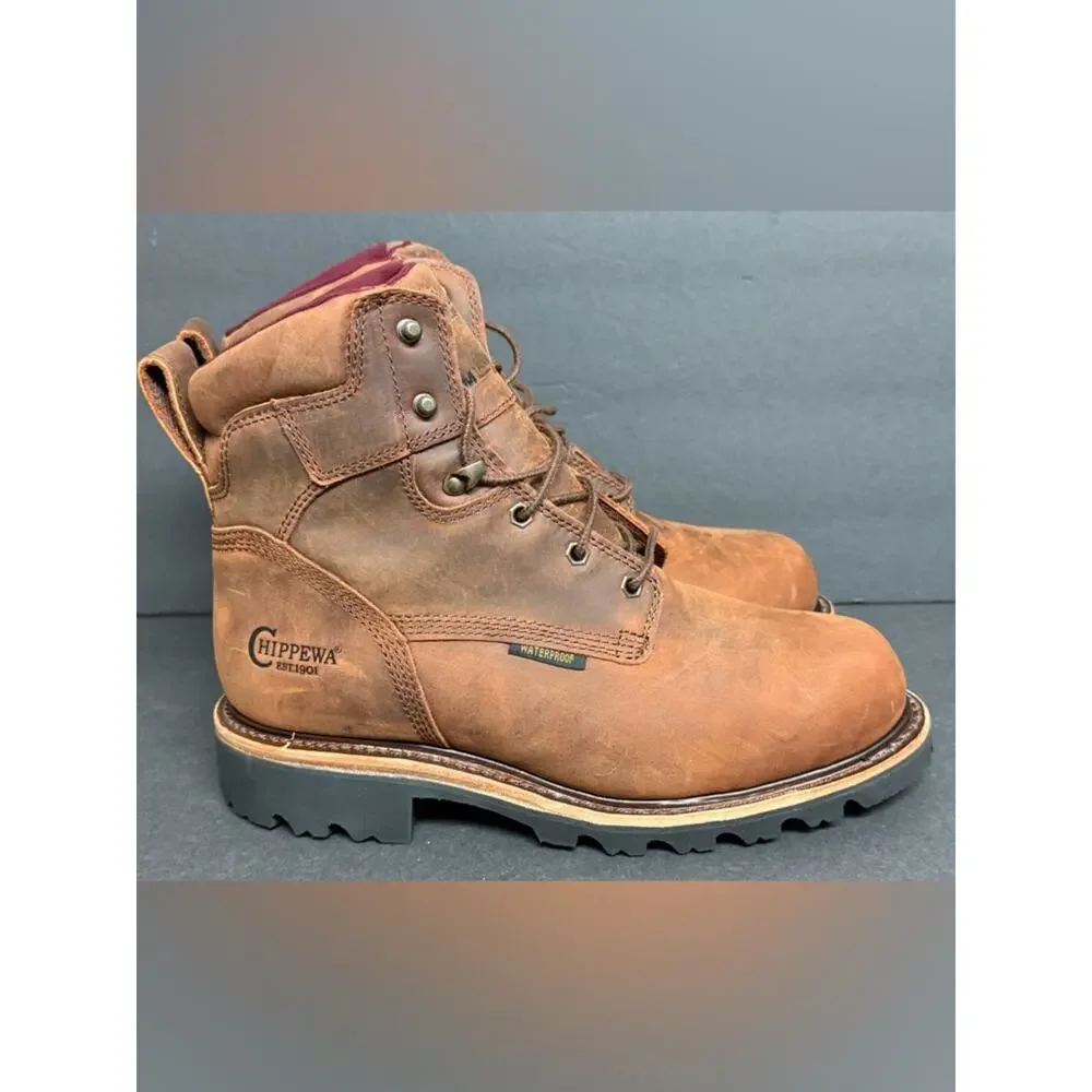 Chippewa Thunderstruck 6 Inch Waterproof Nano Composite Toe Work Boots Size 8EEE